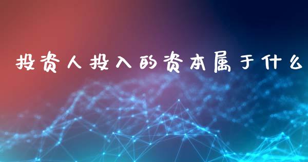 投资人投入的资本属于什么_https://cj002.lansai.wang_会计问答_第1张
