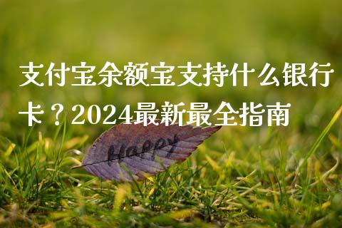 支付宝余额宝支持什么银行卡？2024最新最全指南_https://cj002.lansai.wang_财经问答_第1张