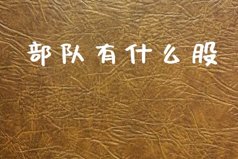 部队有什么股_https://cj002.lansai.wang_金融问答_第1张