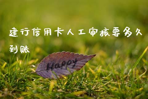 建行信用卡人工审核要多久到账_https://cj002.lansai.wang_理财问答_第1张