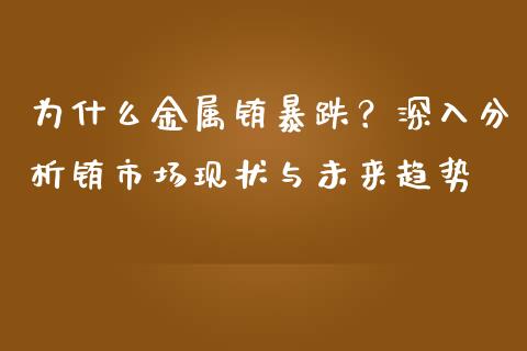 为什么金属铕暴跌？深入分析铕市场现状与未来趋势_https://cj002.lansai.wang_会计问答_第1张