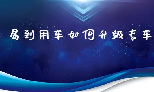 易到用车如何升级专车_https://cj002.lansai.wang_金融问答_第1张