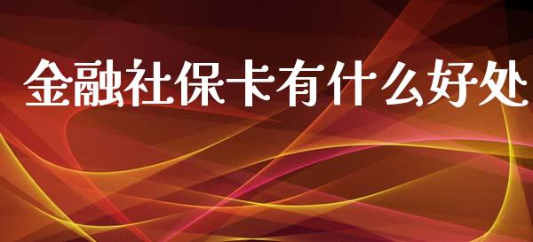 金融社保卡有什么好处_https://cj002.lansai.wang_财经百问_第1张