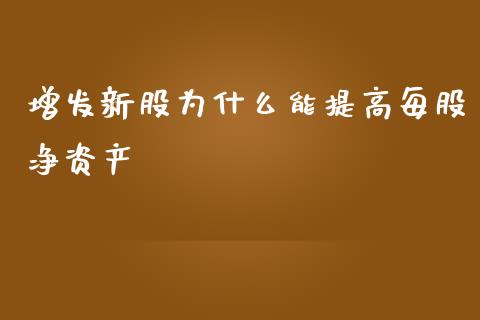 增发新股为什么能提高每股净资产_https://cj002.lansai.wang_保险问答_第1张