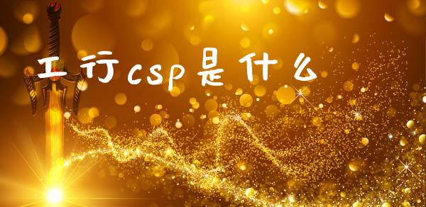 工行csp是什么_https://cj002.lansai.wang_金融问答_第1张