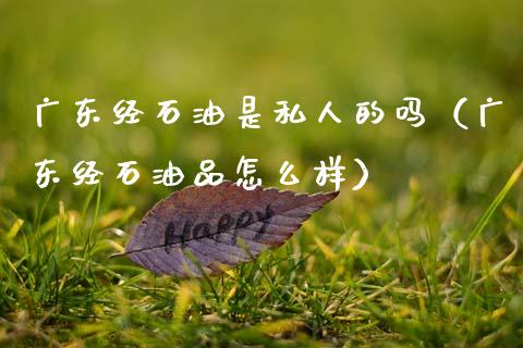 广东经石油是私人的吗（广东经石油品怎么样）_https://cj002.lansai.wang_期货问答_第1张