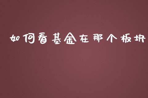如何看基金在那个板块_https://cj002.lansai.wang_财经问答_第1张