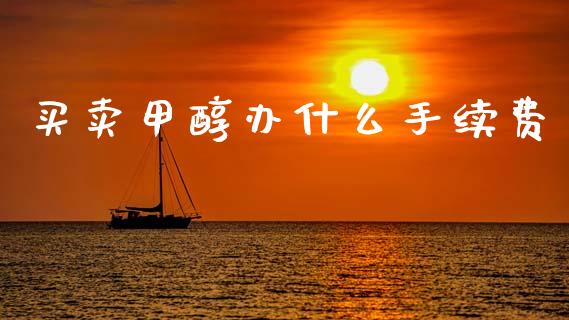 买卖甲醇办什么手续费_https://cj002.lansai.wang_会计问答_第1张