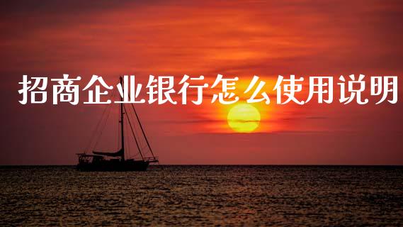 招商企业银行怎么使用说明_https://cj002.lansai.wang_金融问答_第1张