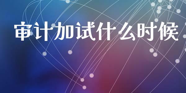 审计加试什么时候_https://cj002.lansai.wang_会计问答_第1张