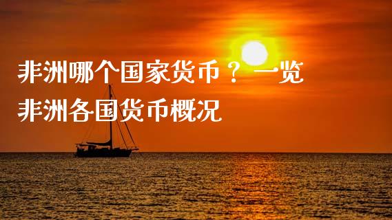 非洲哪个国家货币？ 一览非洲各国货币概况_https://cj002.lansai.wang_保险问答_第1张