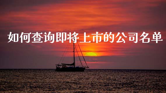 如何查询即将上市的公司名单_金融问答_第1张_财经百问网 如何查询即将上市的公司名单_https://cj002.lansai.wang_金融问答_第1张