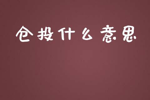 仓投什么意思_https://cj002.lansai.wang_期货问答_第1张