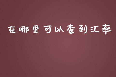在哪里可以查到汇率_https://cj002.lansai.wang_财经问答_第1张