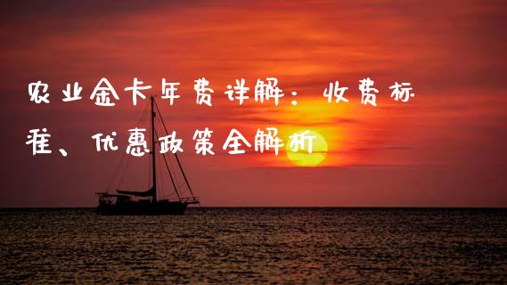 农业金卡年费详解：收费标准、优惠政策全解析_https://cj002.lansai.wang_理财问答_第1张