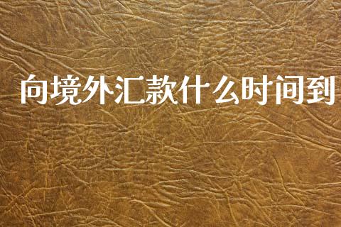 向境外汇款什么时间到_https://cj002.lansai.wang_财经问答_第1张