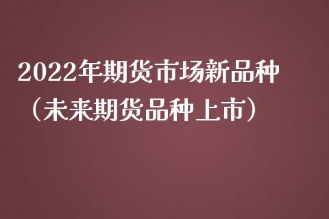 2022年期货市场新品种（未来期货品种上市）_https://cj002.lansai.wang_期货问答_第1张