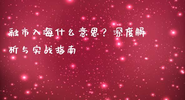 融市入海什么意思？深度解析与实战指南_https://cj002.lansai.wang_财经百问_第1张