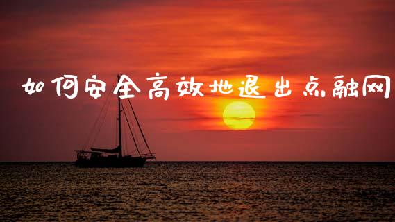如何安全高效地退出点融网_https://cj002.lansai.wang_股市问答_第1张
