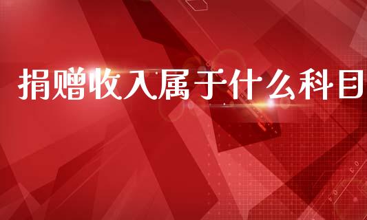捐赠收入属于什么科目_https://cj002.lansai.wang_会计问答_第1张
