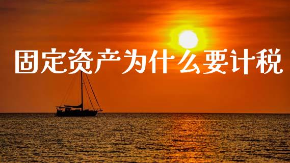 固定资产为什么要计税_https://cj002.lansai.wang_会计问答_第1张