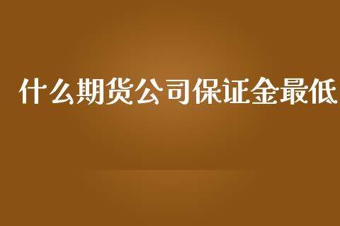 什么期货公司保证金最低_金融问答_第1张_财经百问网 什么期货公司保证金最低_https://cj002.lansai.wang_金融问答_第1张