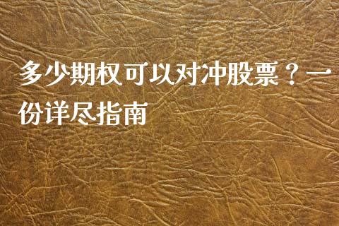 多少期权可以对冲股票？一份详尽指南_https://cj002.lansai.wang_股市问答_第1张
