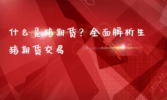 什么是猪期货?全面解析生猪期货交易_财经百问_第1张_财经百问网 什么是猪期货?全面解析生猪期货交易_https://cj002.lansai.wang_财经百问_第1张