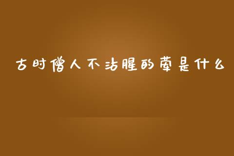 古时僧人不沾腥的荤是什么_https://cj002.lansai.wang_理财问答_第1张