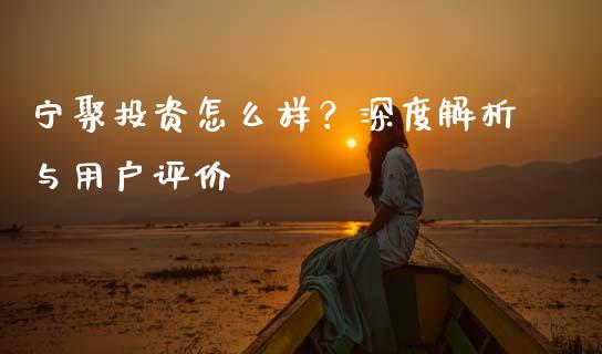 宁聚投资怎么样？深度解析与用户评价_https://cj002.lansai.wang_财经百问_第1张