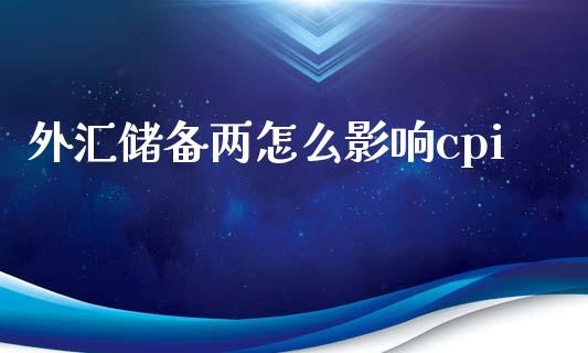 外汇储备两怎么影响cpi_https://cj002.lansai.wang_财经问答_第1张