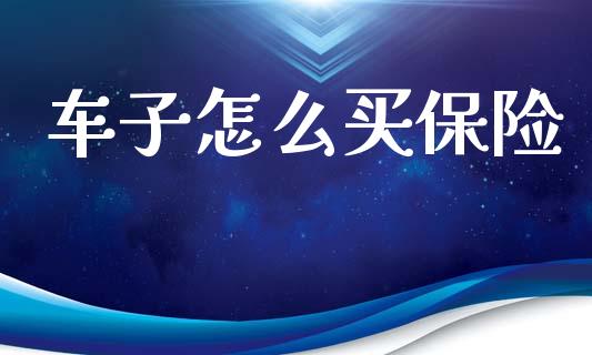 车子怎么买保险_https://cj002.lansai.wang_保险问答_第1张