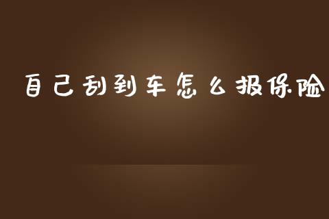 自己刮到车怎么报保险_https://cj002.lansai.wang_保险问答_第1张