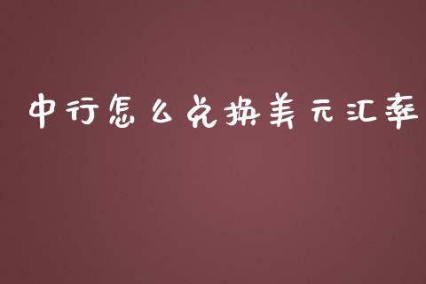 中行怎么兑换美元汇率_https://cj002.lansai.wang_财经问答_第1张
