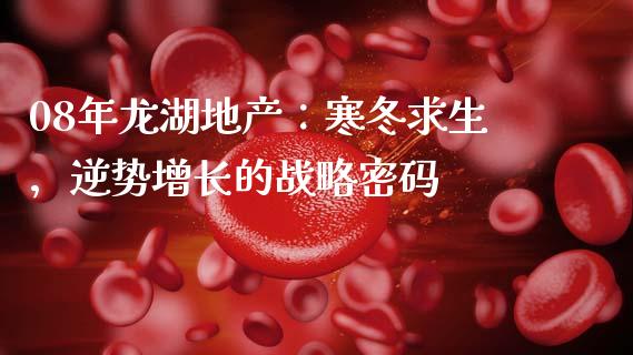 08年龙湖地产：寒冬求生，逆势增长的战略密码_https://cj002.lansai.wang_财经百问_第1张