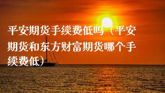 平安期货手续费低吗（平安期货和东方财富期货哪个手续费低）_https://cj002.lansai.wang_理财问答_第1张