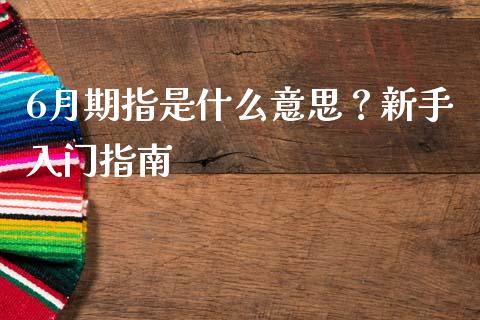 6月期指是什么意思？新手入门指南_https://cj002.lansai.wang_期货问答_第1张