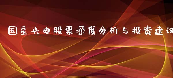 国星光电股票深度分析与投资建议_https://cj002.lansai.wang_会计问答_第1张