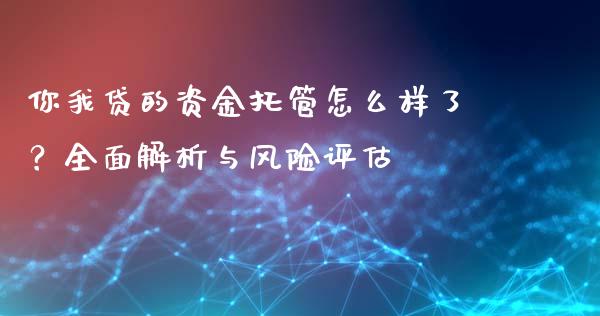 你我贷的资金托管怎么样了？全面解析与风险评估_https://cj002.lansai.wang_财经百问_第1张