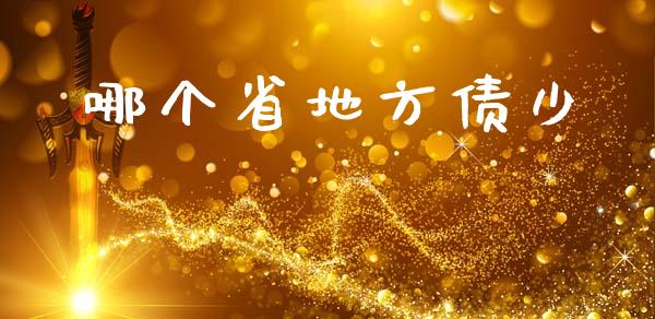 哪个省地方债少_https://cj002.lansai.wang_理财问答_第1张