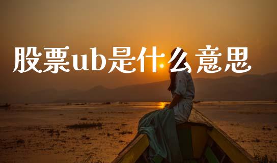 股票ub是什么意思_https://cj002.lansai.wang_期货问答_第1张