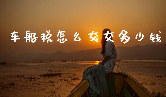 车船税怎么交交多少钱_https://cj002.lansai.wang_保险问答_第1张