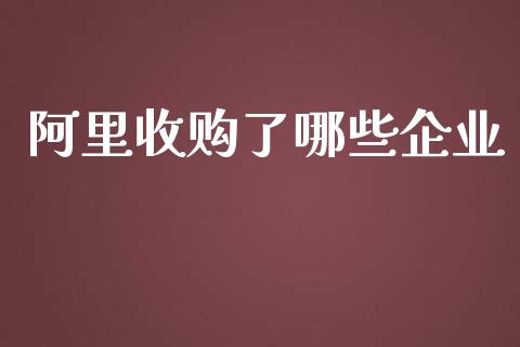 阿里收购了哪些企业_https://cj002.lansai.wang_财经百问_第1张