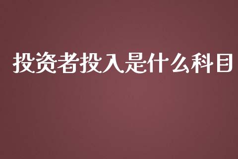 投资者投入是什么科目_https://cj002.lansai.wang_会计问答_第1张
