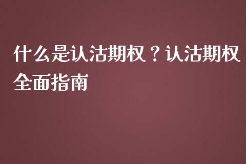 什么是认沽期权？认沽期权全面指南_https://cj002.lansai.wang_金融问答_第1张