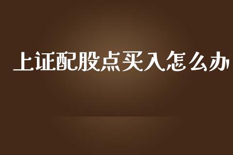 上证配股点买入怎么办_https://cj002.lansai.wang_理财问答_第1张