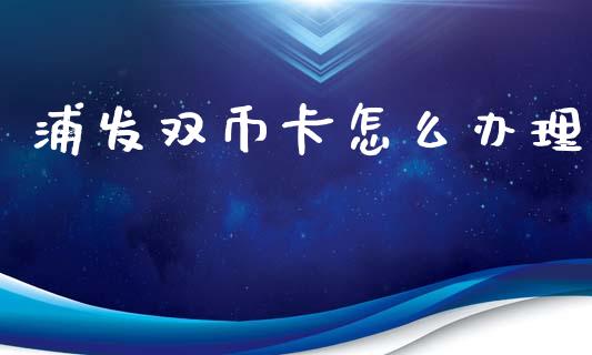 浦发双币卡怎么办理_https://cj002.lansai.wang_金融问答_第1张