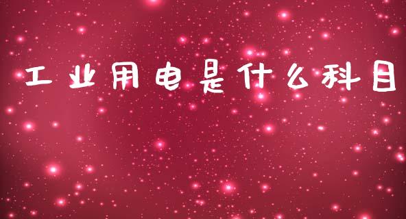 工业用电是什么科目_https://cj002.lansai.wang_会计问答_第1张