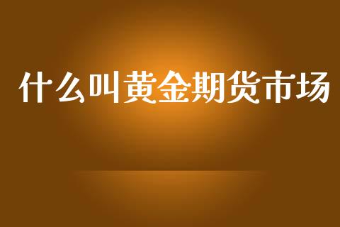 什么叫黄金期货市场_https://cj002.lansai.wang_期货问答_第1张