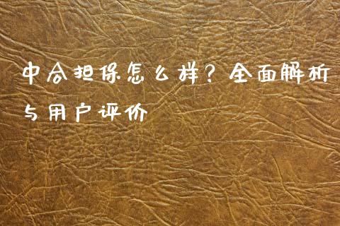 中合担保怎么样？全面解析与用户评价_https://cj002.lansai.wang_财经问答_第1张